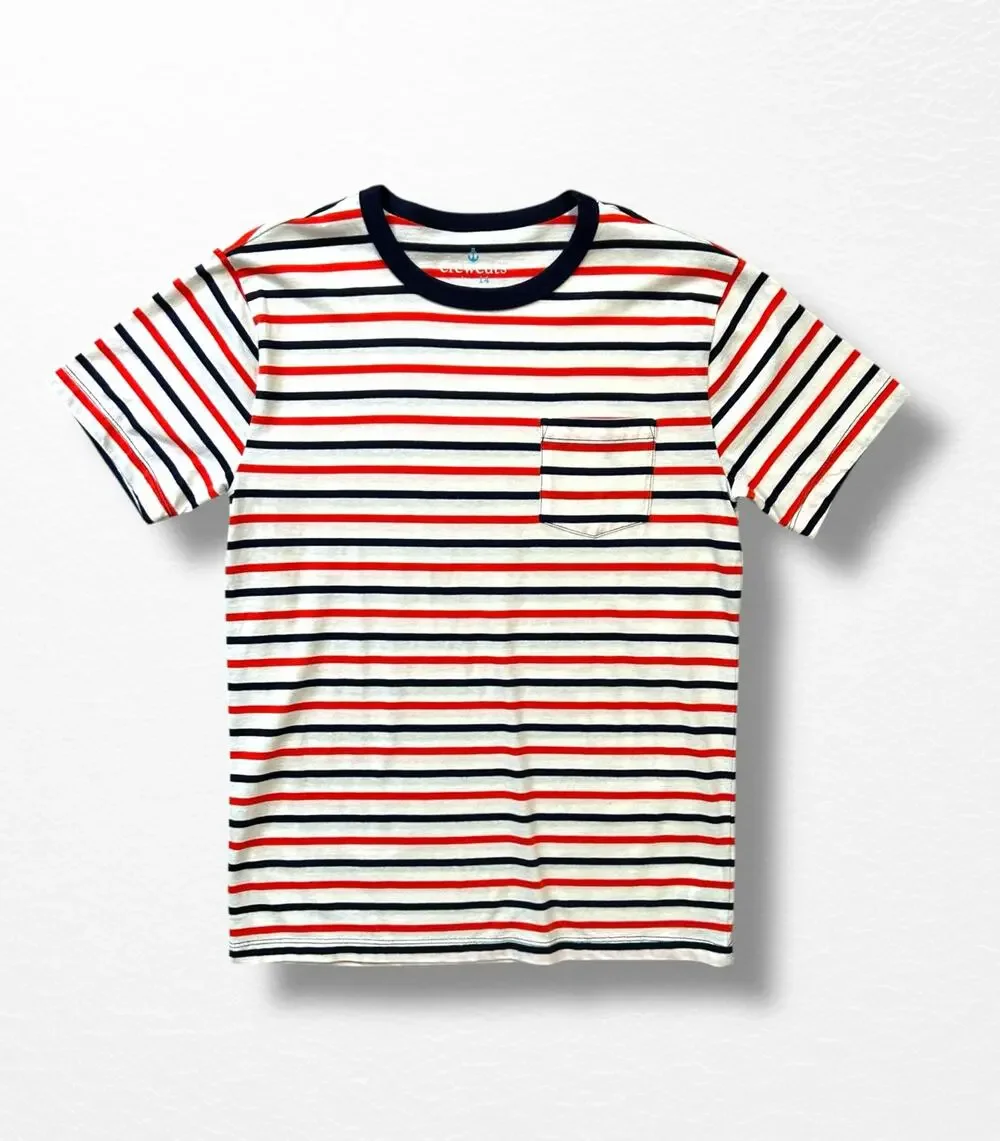 Crewcuts Nautical Striped Pocket Tee, Size 14